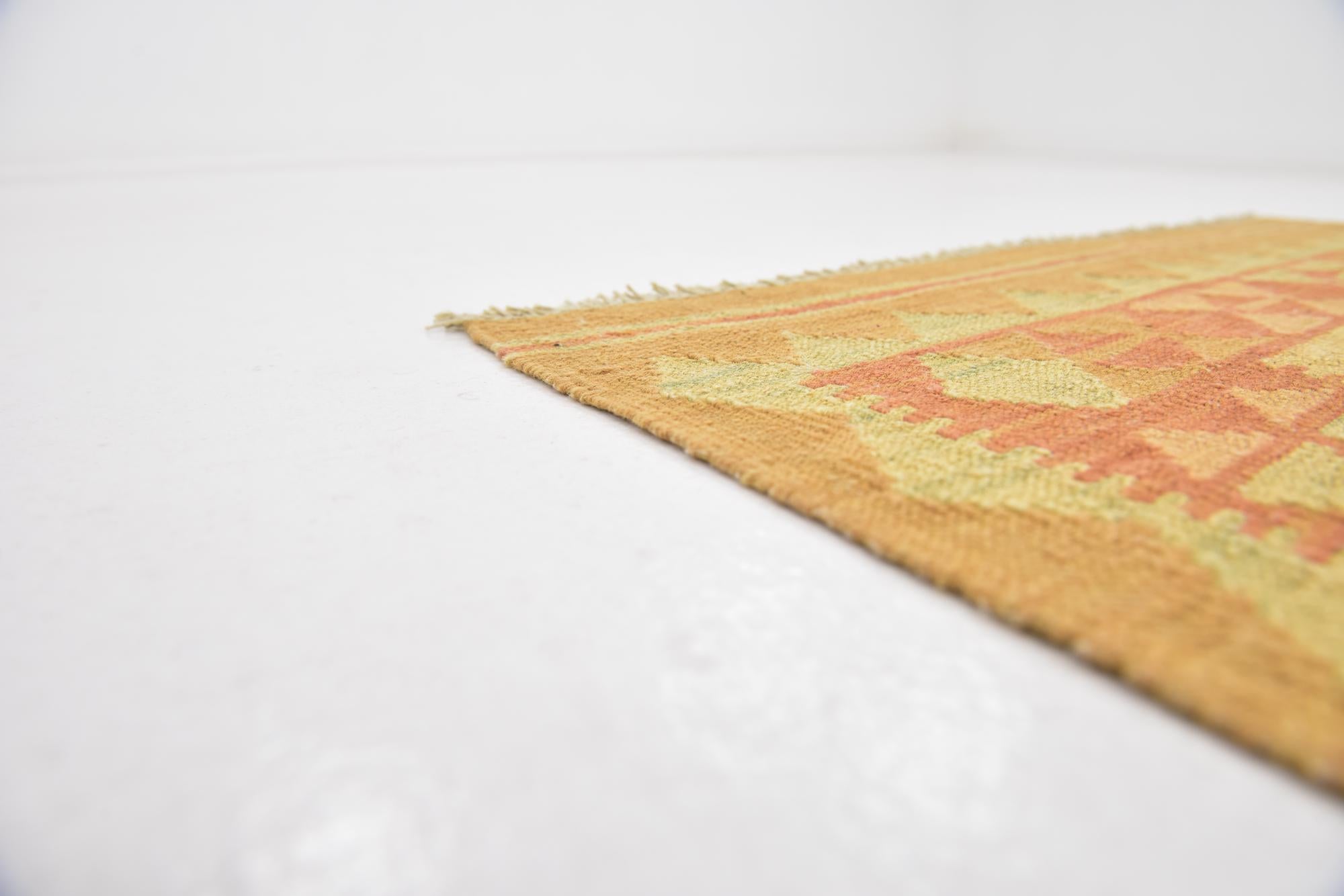 2' 7 x 4' 4 Hand Woven Kilim Waziri Wool Rug