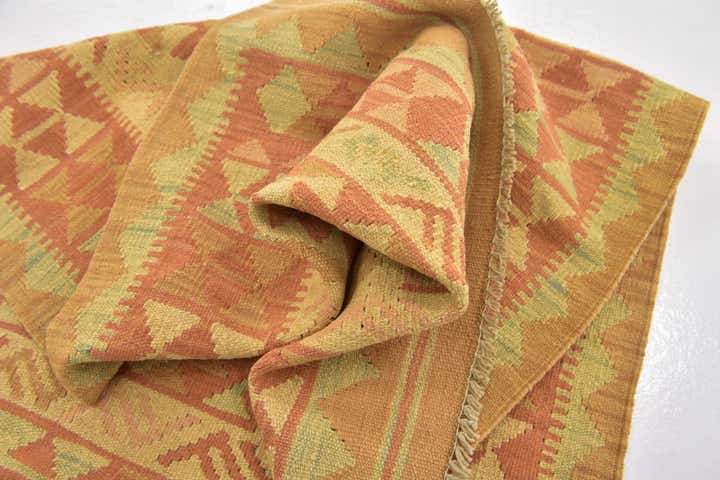 2' 7 x 4' 4 Hand Woven Kilim Waziri Wool Rug