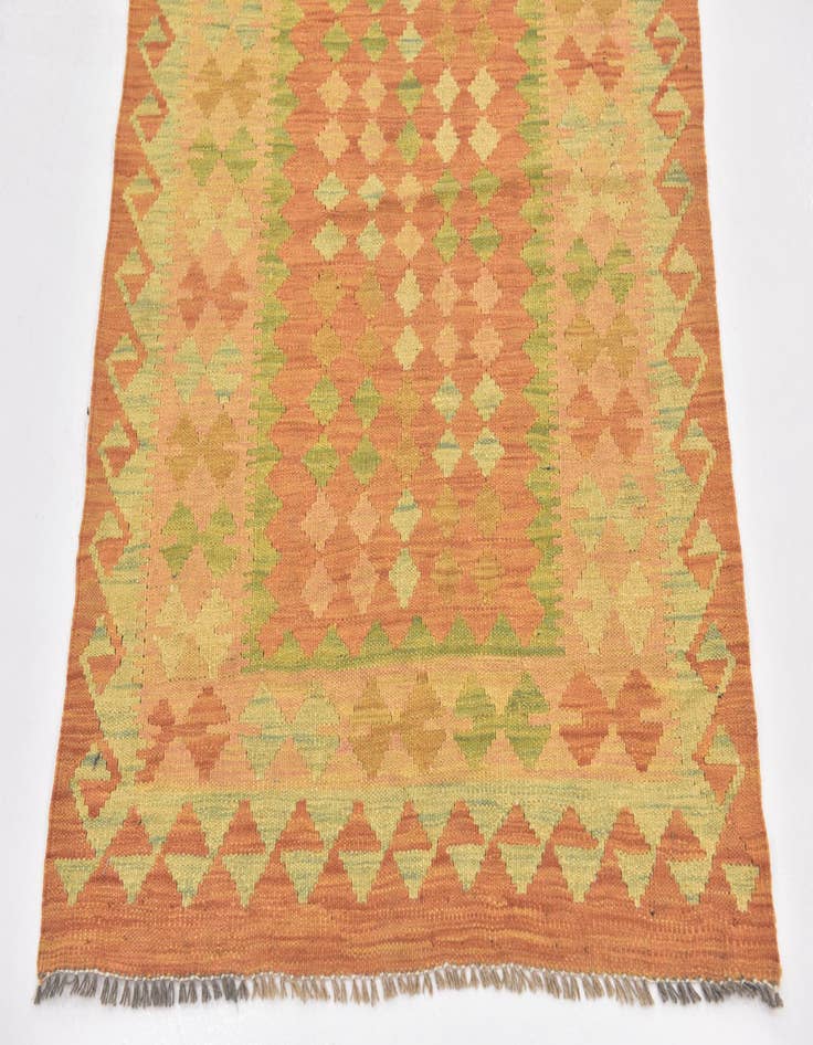 Detail image of 2' 8 x 4'  Hand Woven Kilim Waziri Wool Rug