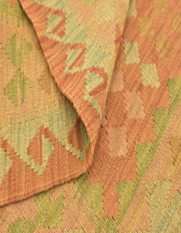 Detail image of 2' 8 x 4'  Hand Woven Kilim Waziri Wool Rug
