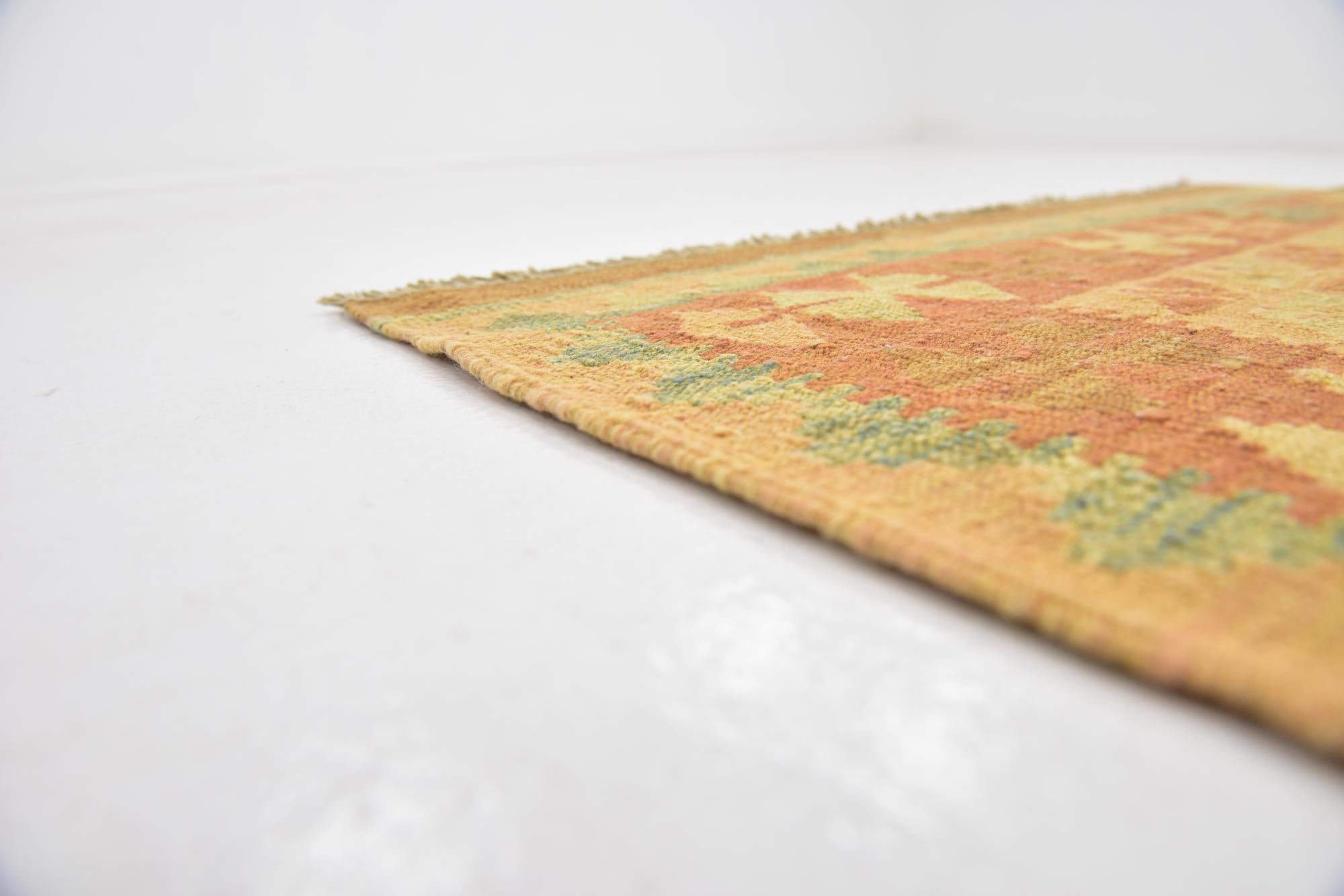 2' 10 x 4' 2 Hand Woven Kilim Waziri Wool Rug
