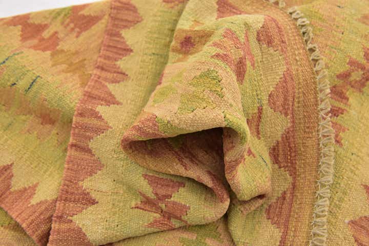 2' 7 x 4' 2 Hand Woven Kilim Waziri Wool Rug