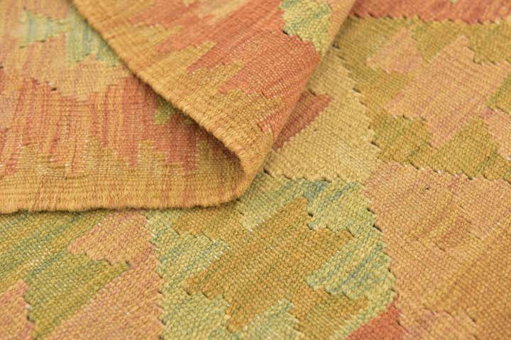2' 5 x 4' Hand Woven Kilim Waziri Wool Rug