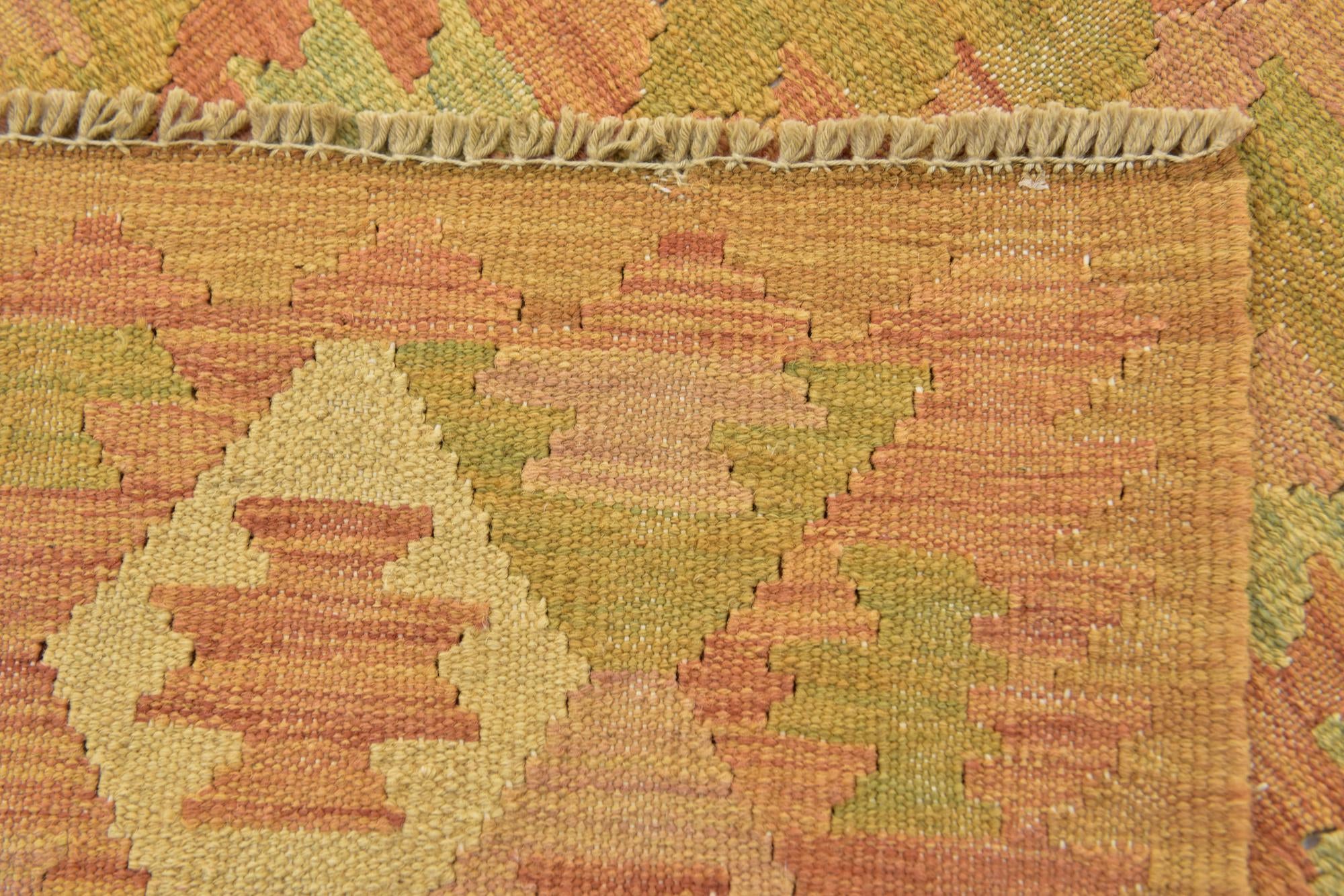 2' 5 x 4' Hand Woven Kilim Waziri Wool Rug