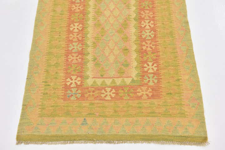 2' 8 x 4' 4 Hand Woven Kilim Waziri Wool Rug
