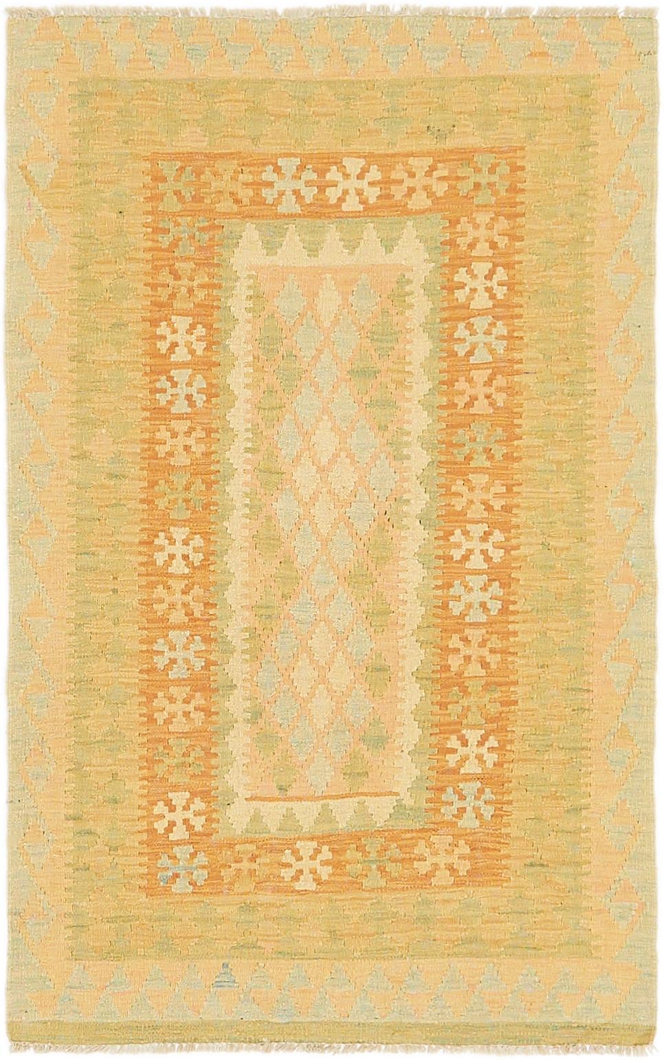2' 8 x 4' 4 Hand Woven Kilim Waziri Wool Rug