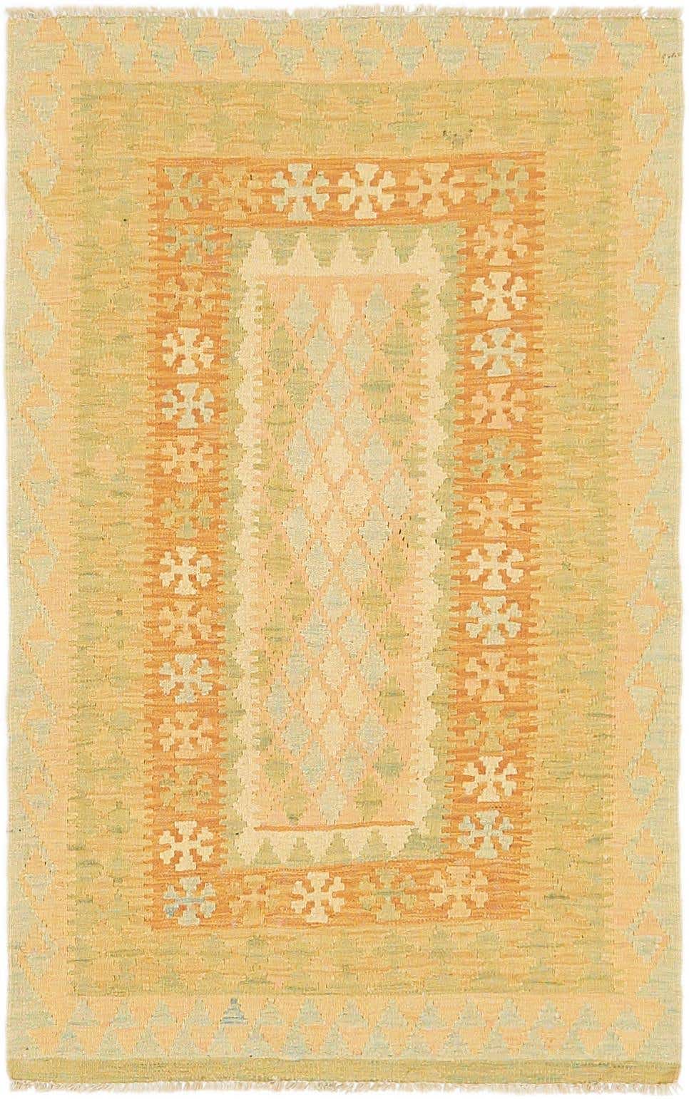 2' 8 x 4' 4 Hand Woven Kilim Waziri Wool Rug