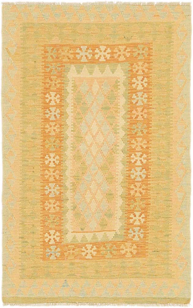 2' 8 x 4' 4 Hand Woven Kilim Waziri Wool Rug
