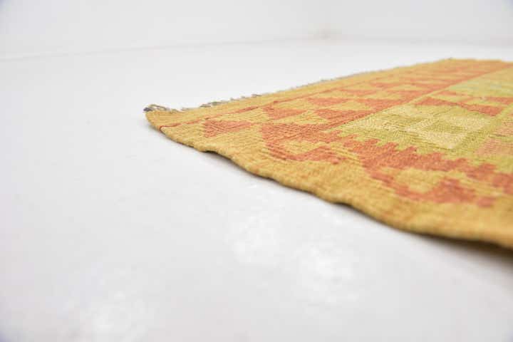 2' 9 x 4' 4 Hand Woven Kilim Waziri Wool Rug