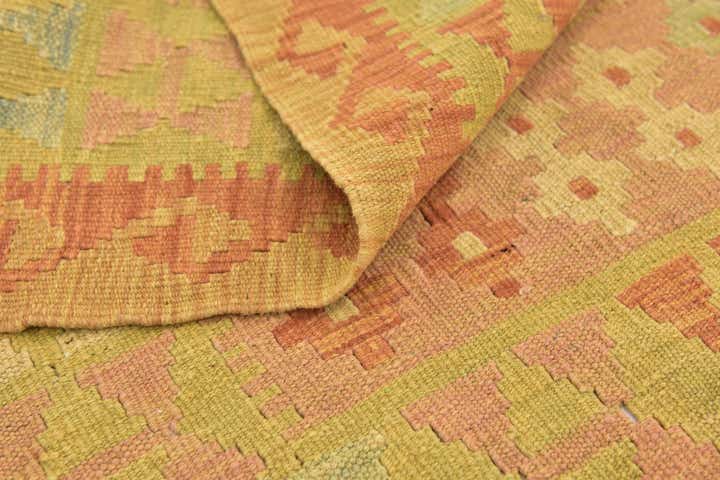 2' 9 x 4' 4 Hand Woven Kilim Waziri Wool Rug