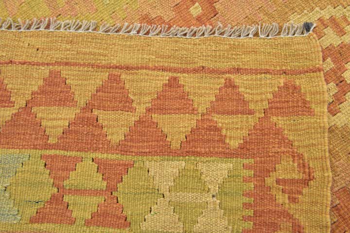 2' 9 x 4' 4 Hand Woven Kilim Waziri Wool Rug