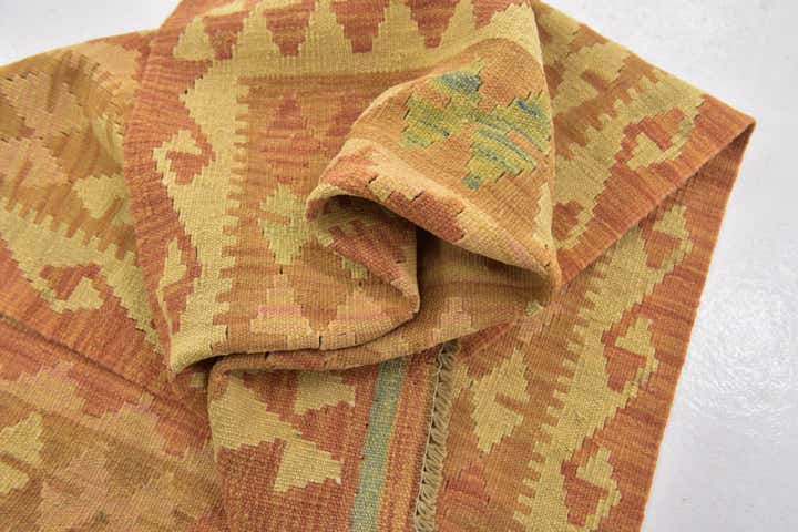 2' 7 x 4' Hand Woven Kilim Waziri Wool Rug