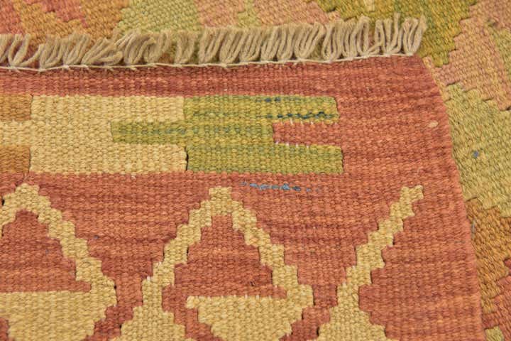 2' 8 x 4' Hand Woven Kilim Waziri Wool Rug