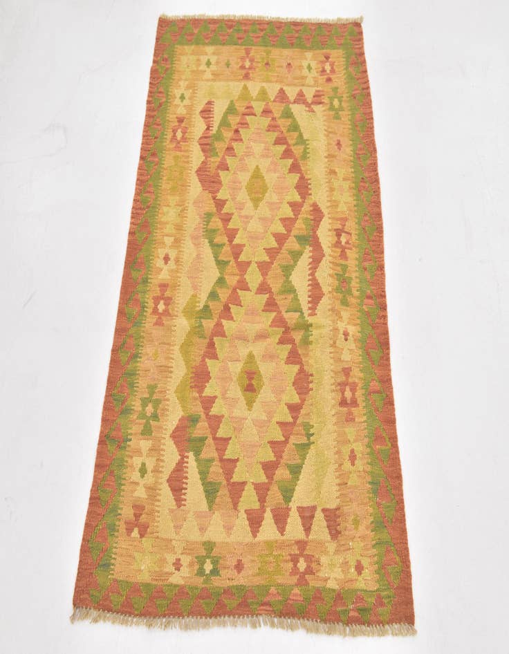 Detail image of 2' 7 x 4'  Hand Woven Kilim Waziri Wool Rug