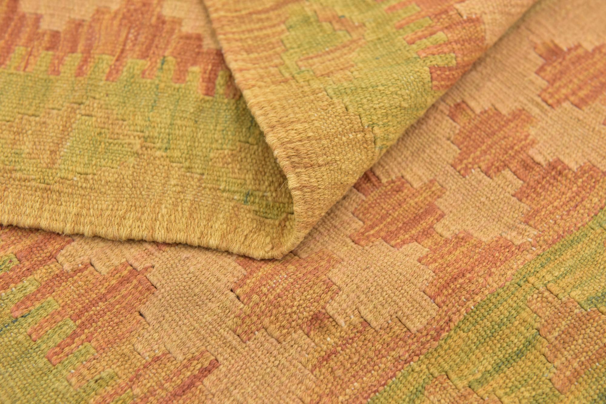 2' 6 x 4' 3 Hand Woven Kilim Waziri Wool Rug