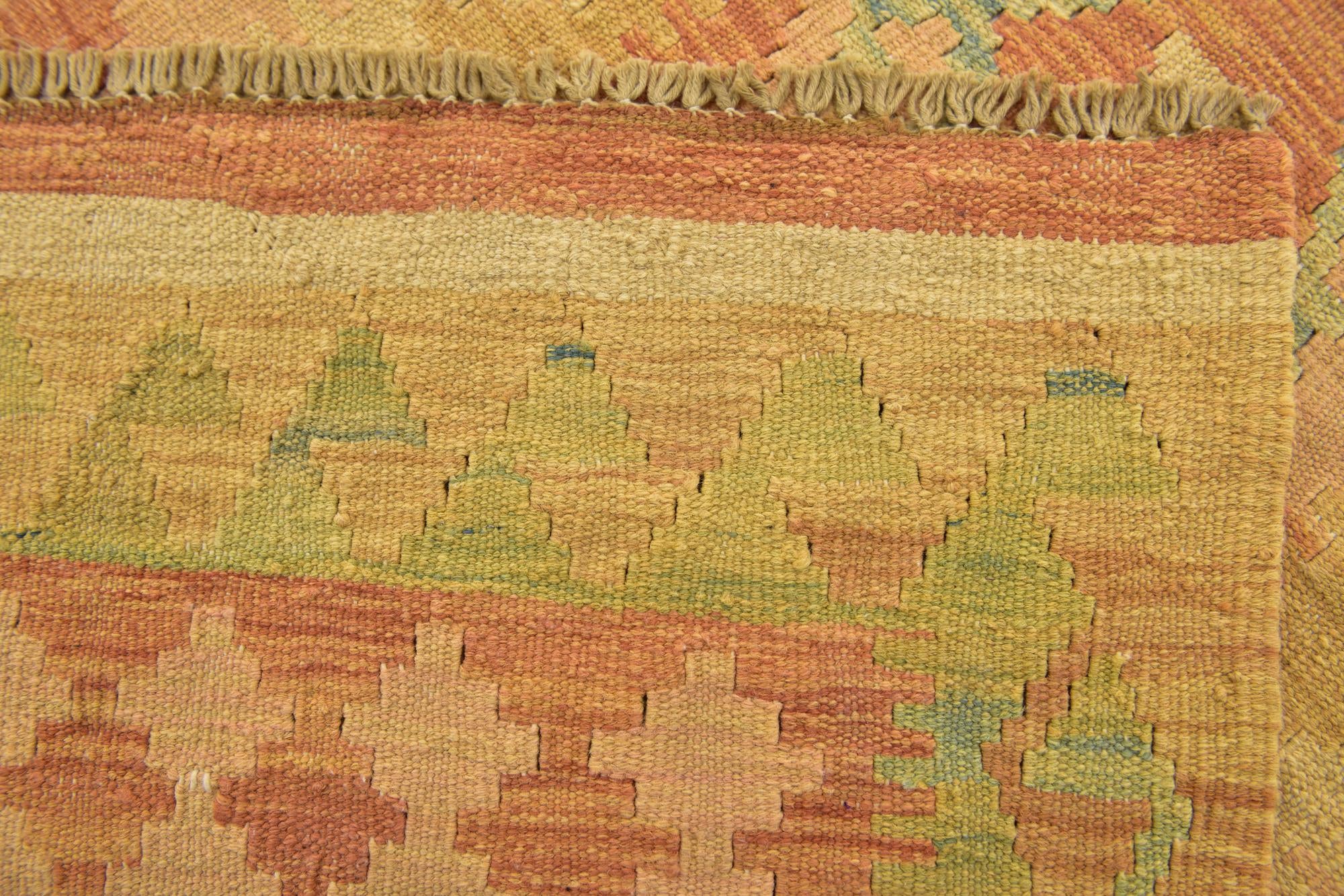 2' 6 x 4' 3 Hand Woven Kilim Waziri Wool Rug