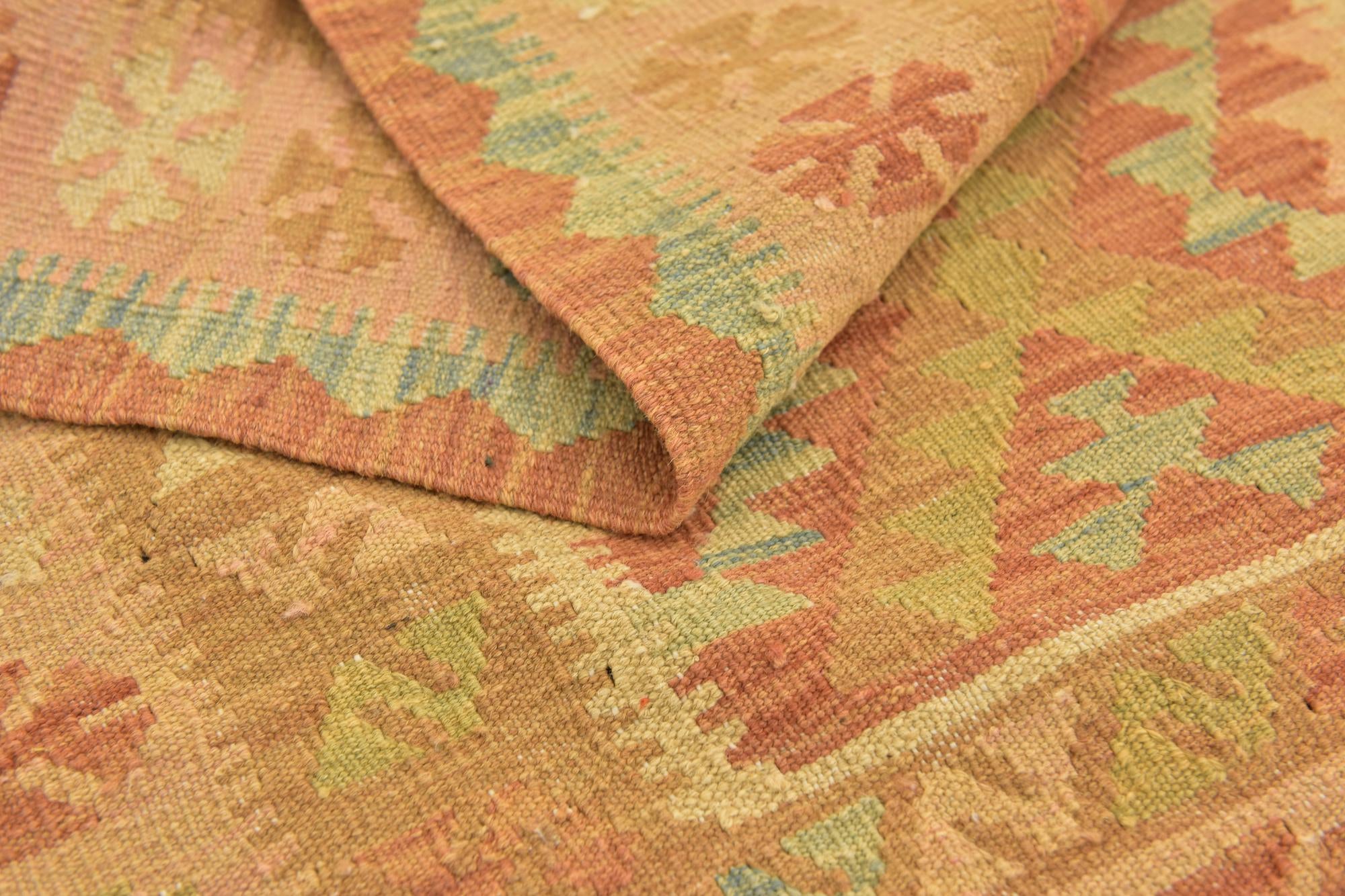 2' 8 x 4' 5 Hand Woven Kilim Waziri Wool Rug