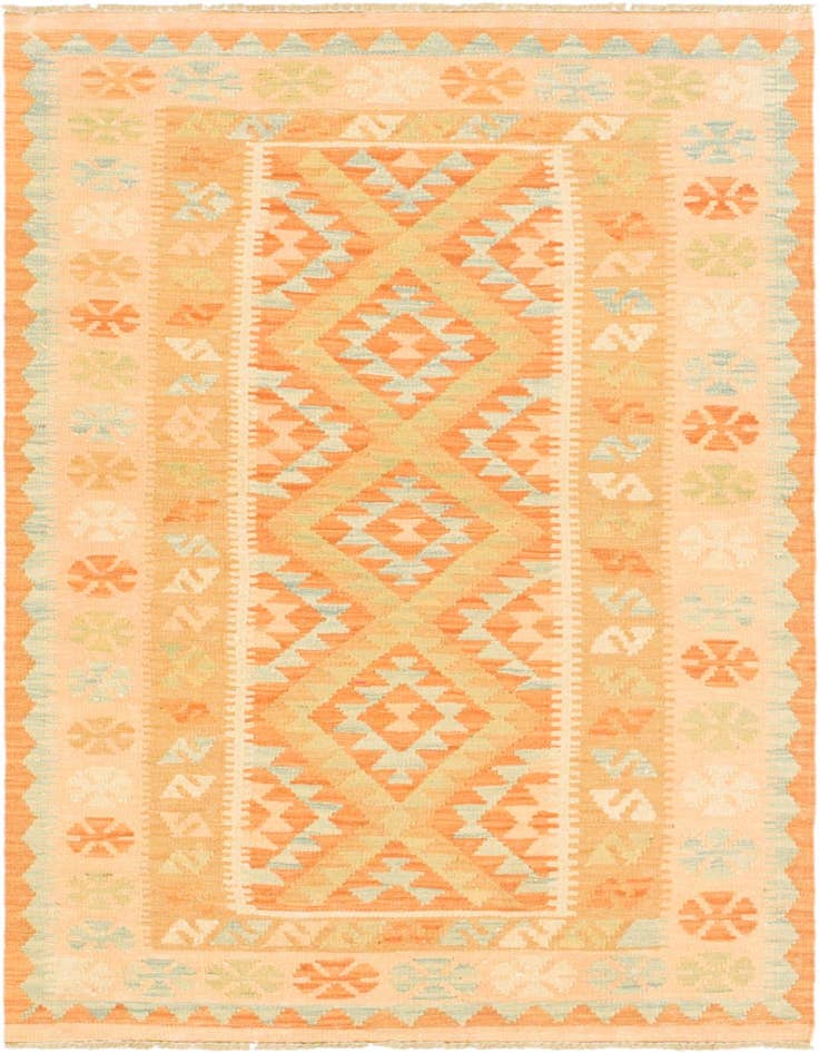 Detail image of 2' 8 x 4' 5 Hand Woven Kilim Waziri Wool Rug