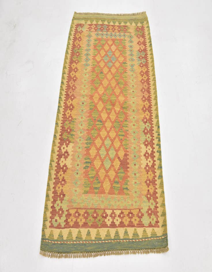 Detail image of 2' 9 x 4' 4  Hand Woven Kilim Waziri Wool Rug