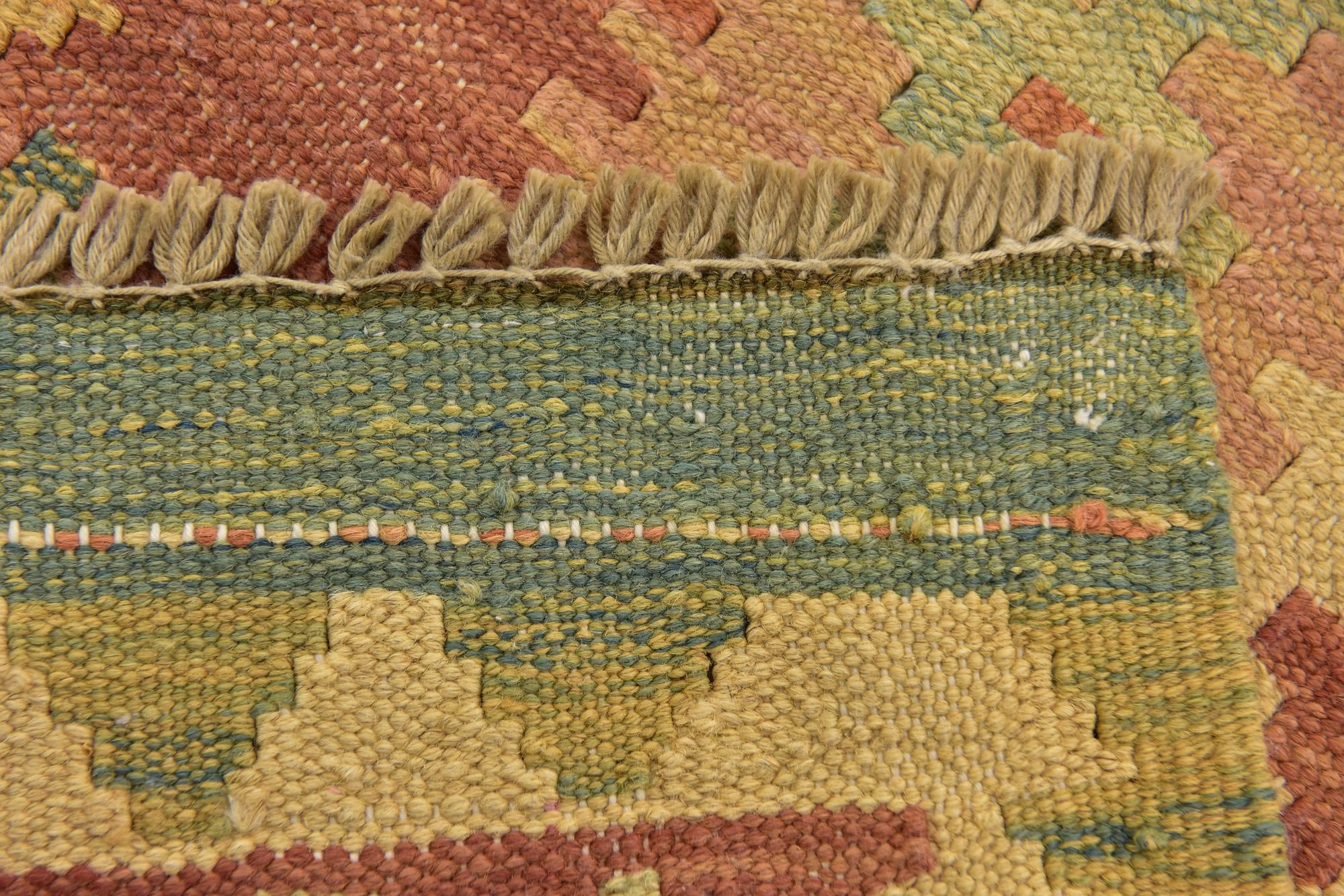 2' 9 x 4' 4 Hand Woven Kilim Waziri Wool Rug