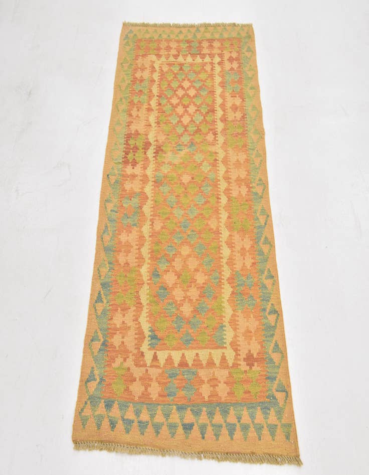 Detail image of 2' 7 x 4' 5  Hand Woven Kilim Waziri Wool Rug