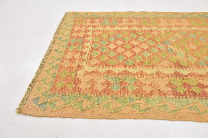 2' 7 x 4' 5 Hand Woven Kilim Waziri Wool Rug