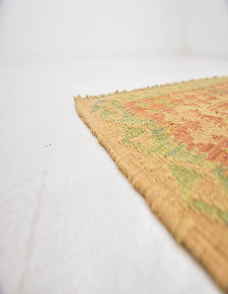 Detail image of 2' 7 x 4' 5  Hand Woven Kilim Waziri Wool Rug