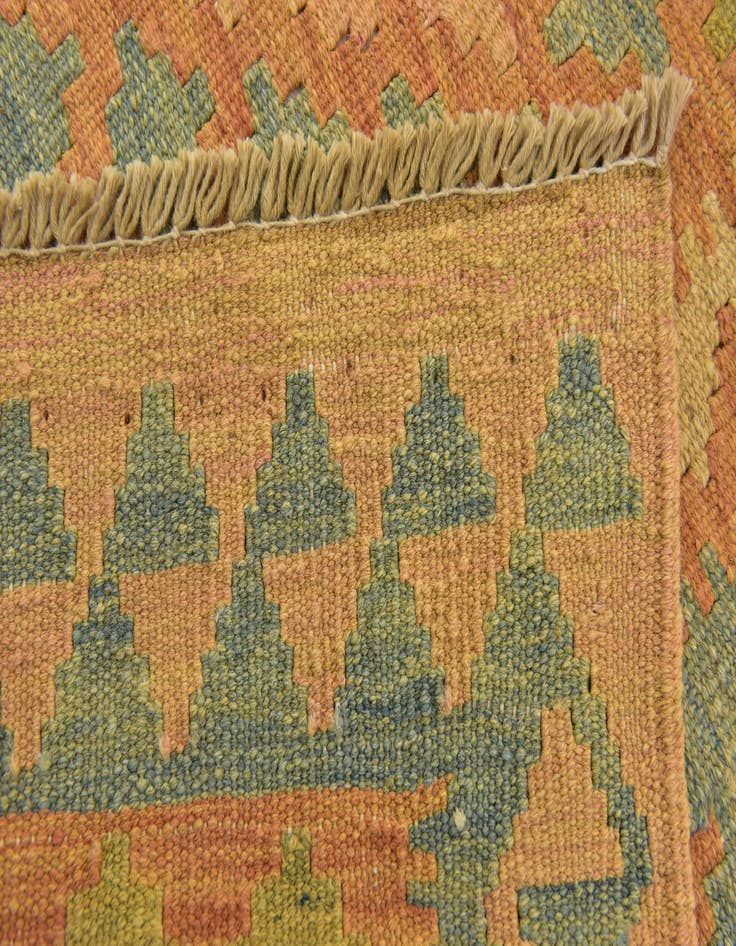 Detail image of 2' 7 x 4' 5  Hand Woven Kilim Waziri Wool Rug