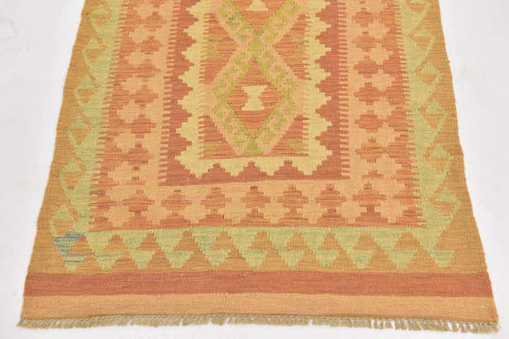 2' 8 x 4' 3 Hand Woven Kilim Waziri Wool Rug