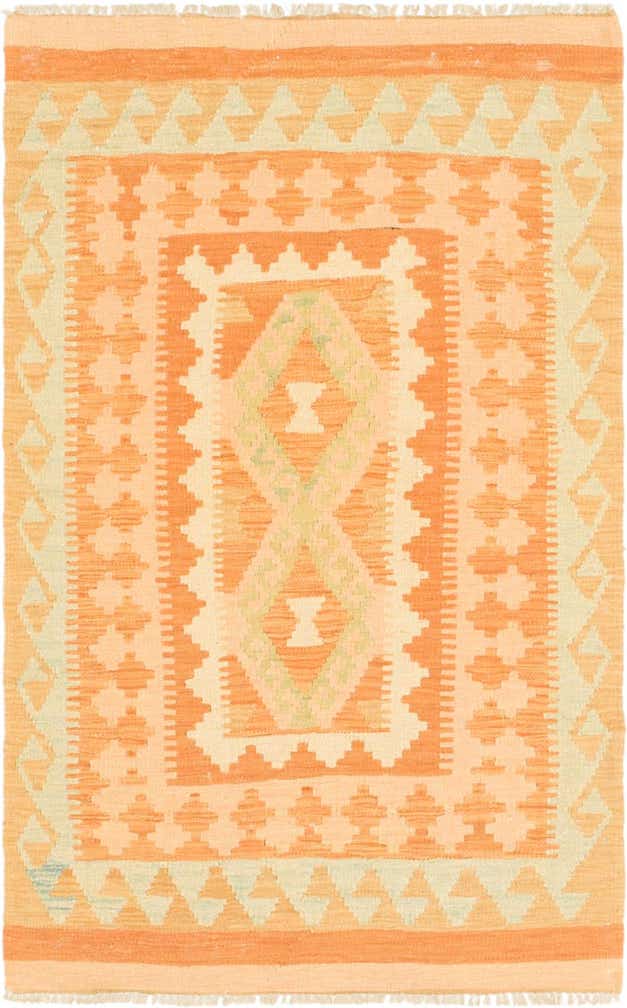 2' 8 x 4' 3 Hand Woven Kilim Waziri Wool Rug