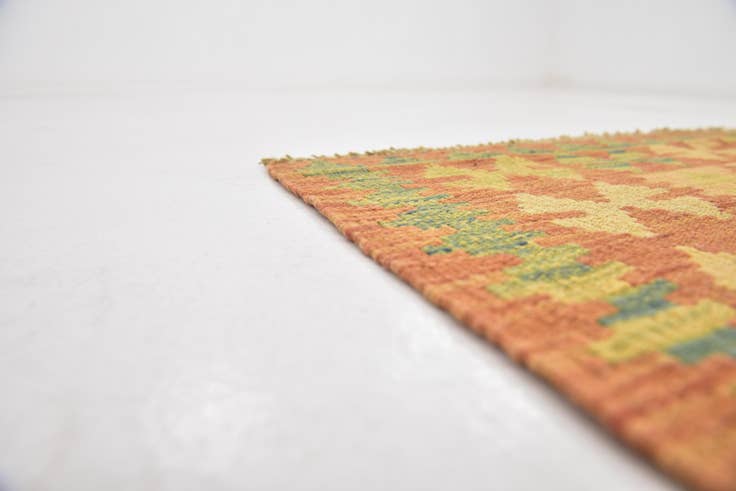 Detail image of 2' 8 x 4' 3 Hand Woven Kilim Waziri Wool Rug