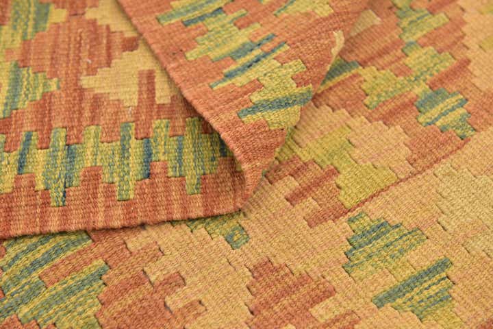 2' 8 x 4' 3 Hand Woven Kilim Waziri Wool Rug