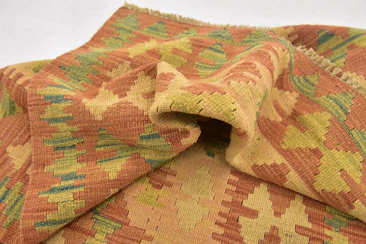 2' 8 x 4' 3 Hand Woven Kilim Waziri Wool Rug