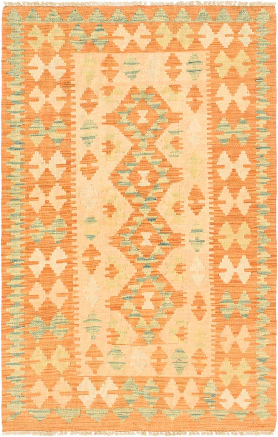 2' 8 x 4' 3 Hand Woven Kilim Waziri Wool Rug