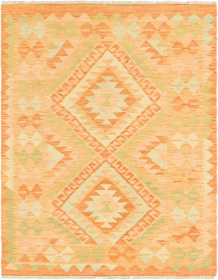 Detail image of 2' 8 x 4' Hand Woven Kilim Waziri Wool Rug