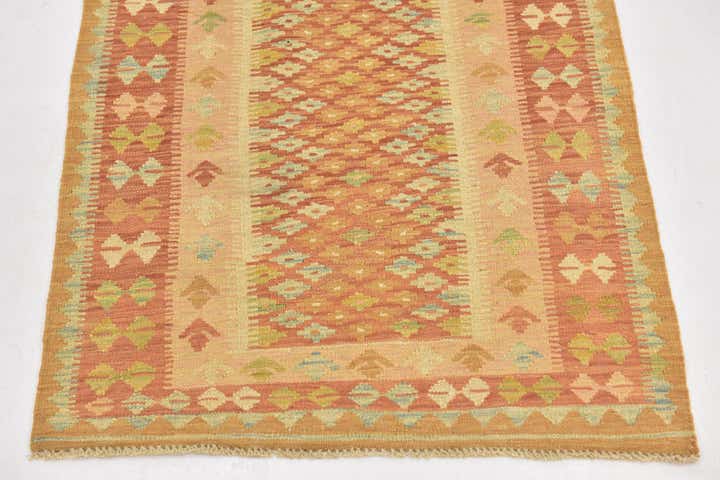 2' 8 x 4' Hand Woven Kilim Waziri Wool Rug