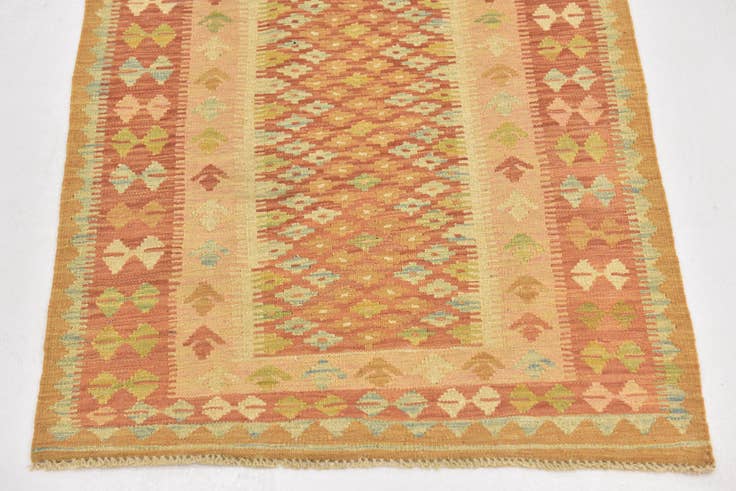 Detail image of 2' 8 x 4' Hand Woven Kilim Waziri Wool Rug