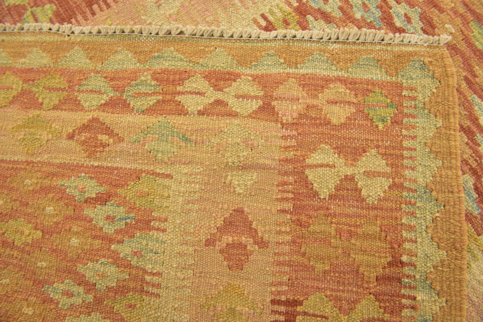 2' 8 x 4' Hand Woven Kilim Waziri Wool Rug