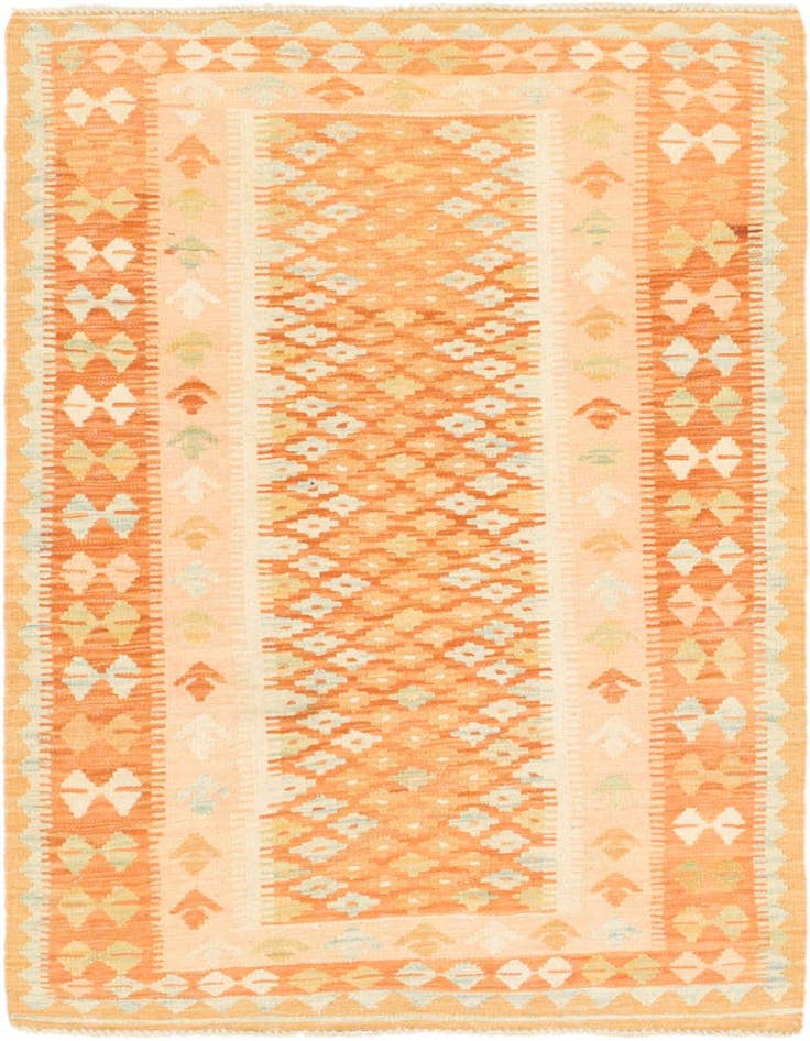 Detail image of 2' 8 x 4' Hand Woven Kilim Waziri Wool Rug