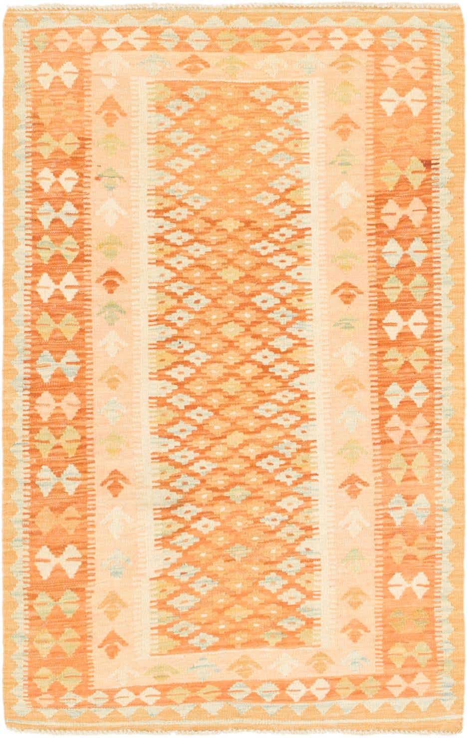 2' 8 x 4' Hand Woven Kilim Waziri Wool Rug