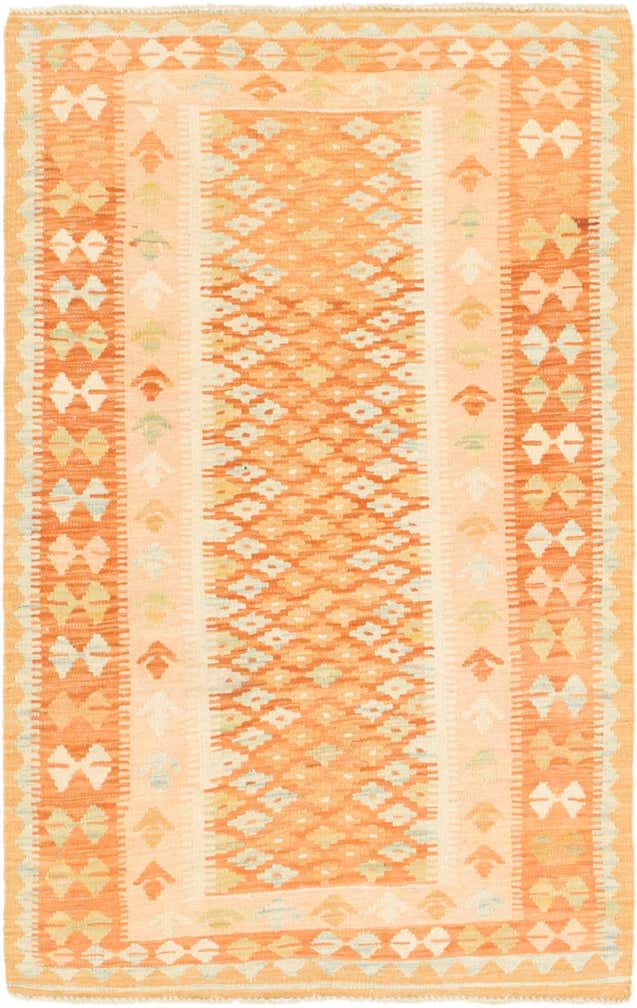 2' 8 x 4' Hand Woven Kilim Waziri Wool Rug