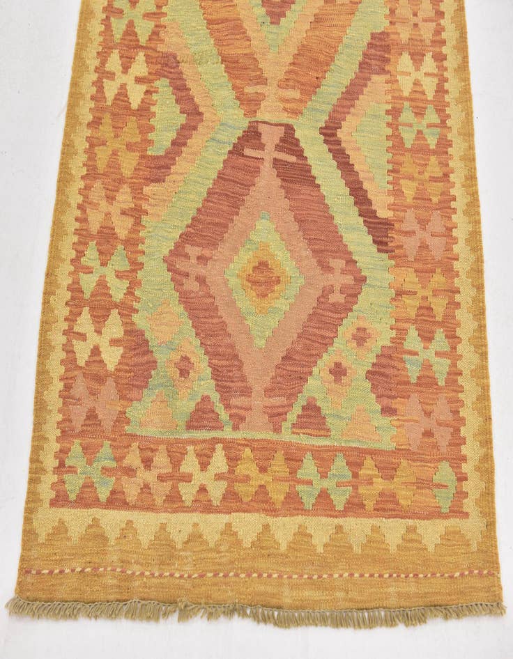 Detail image of 2' 9 x 4'  Hand Woven Kilim Waziri Wool Rug