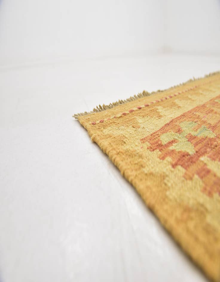 Detail image of 2' 9 x 4'  Hand Woven Kilim Waziri Wool Rug