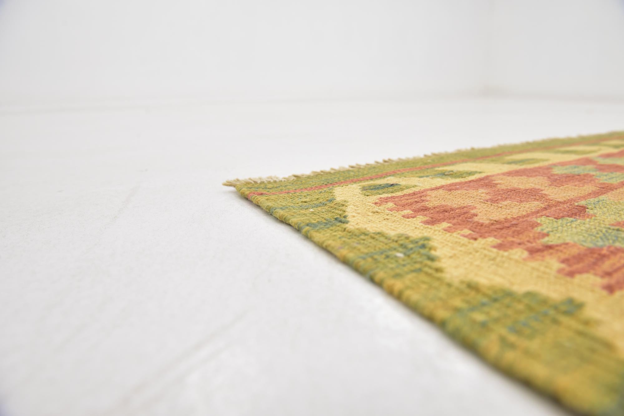 3' x 5' Hand Woven Kilim Waziri Wool Rug