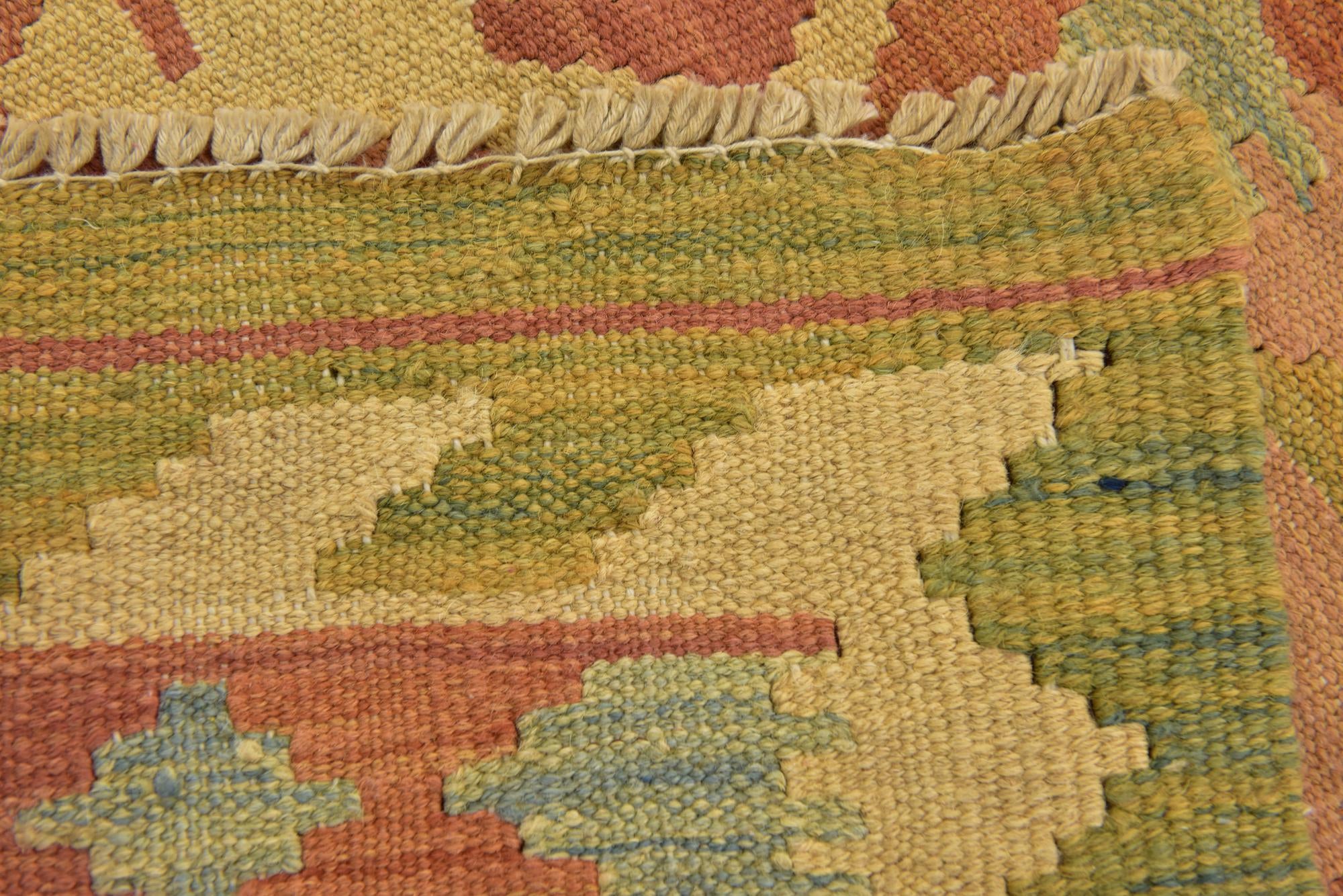3' x 5' Hand Woven Kilim Waziri Wool Rug