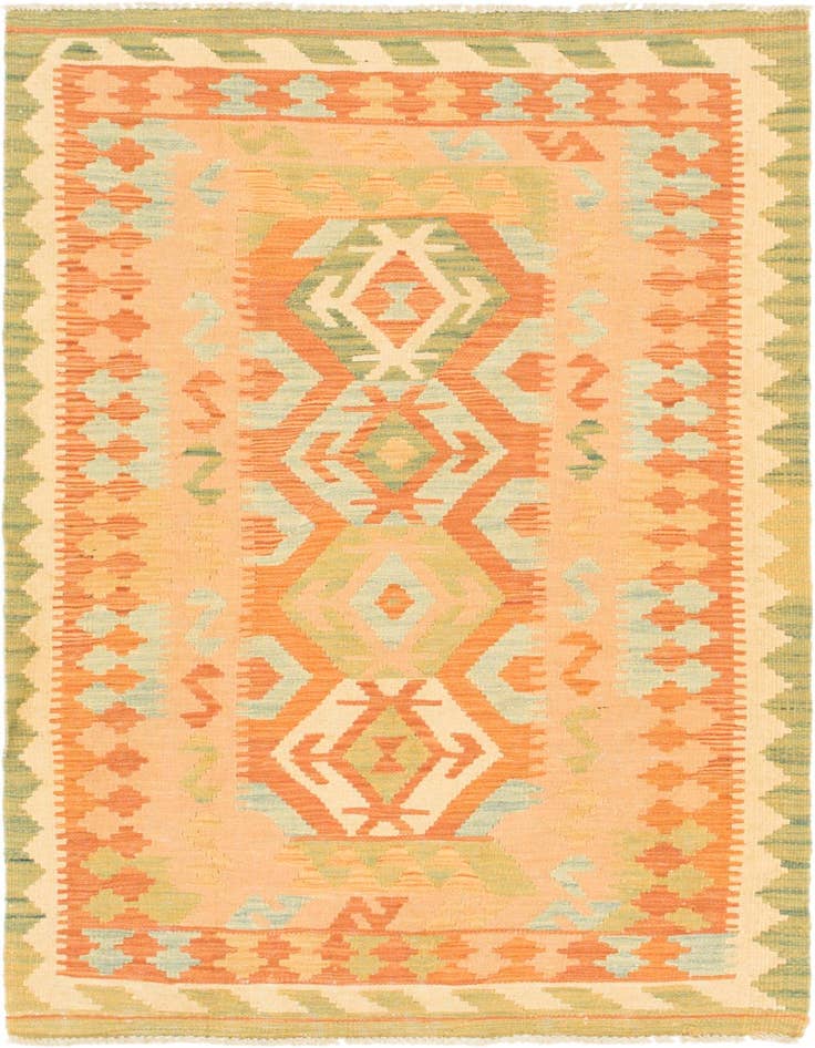 Detail image of 3' x 5' Hand Woven Kilim Waziri Wool Rug