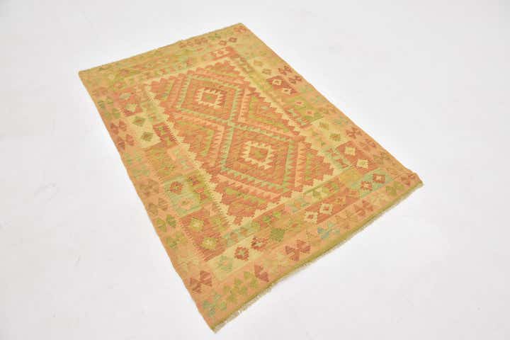 3' 3 x 5' Hand Woven Kilim Waziri Wool Rug