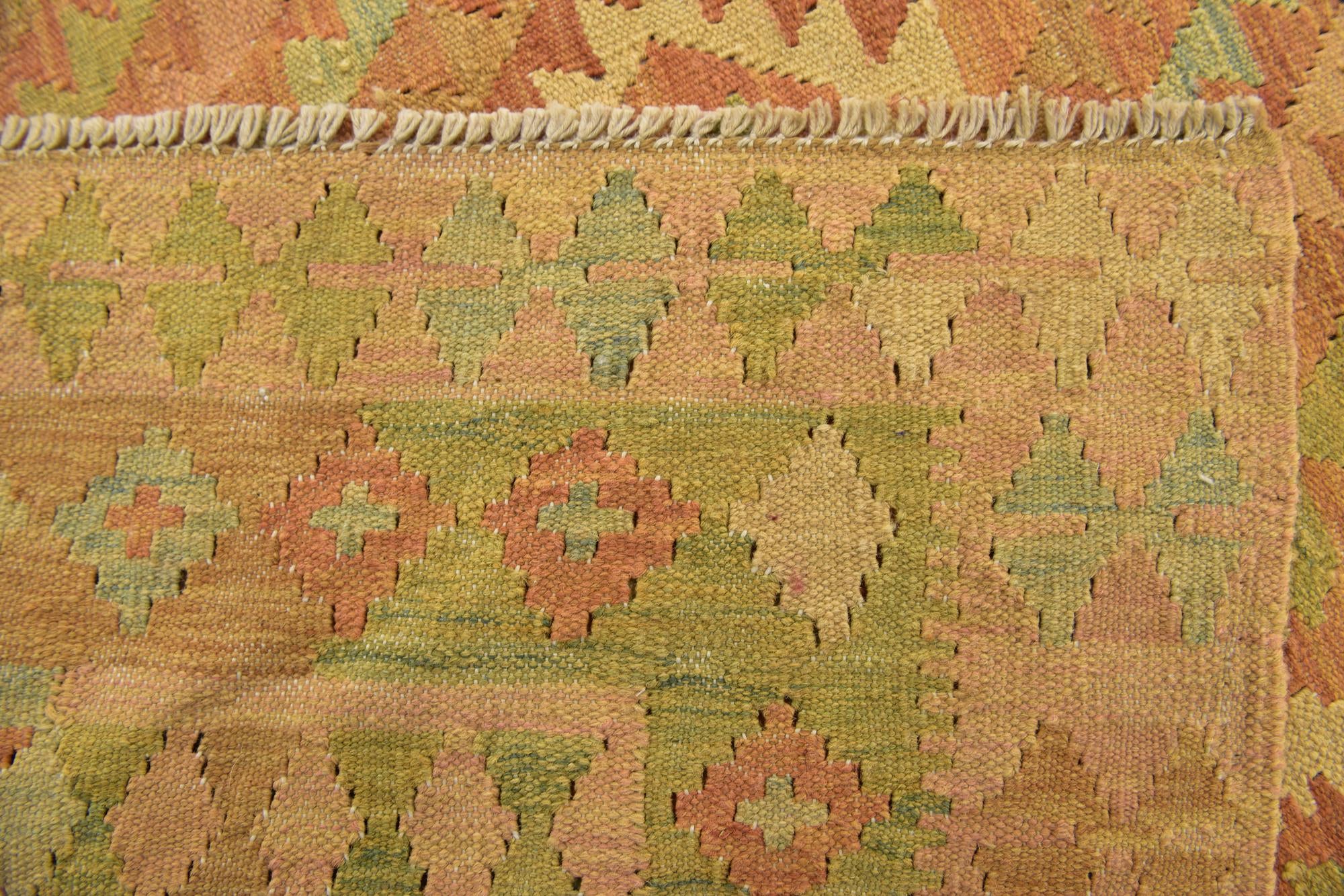 3' 3 x 5' Hand Woven Kilim Waziri Wool Rug