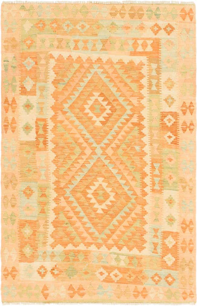 3' 3 x 5' Hand Woven Kilim Waziri Wool Rug