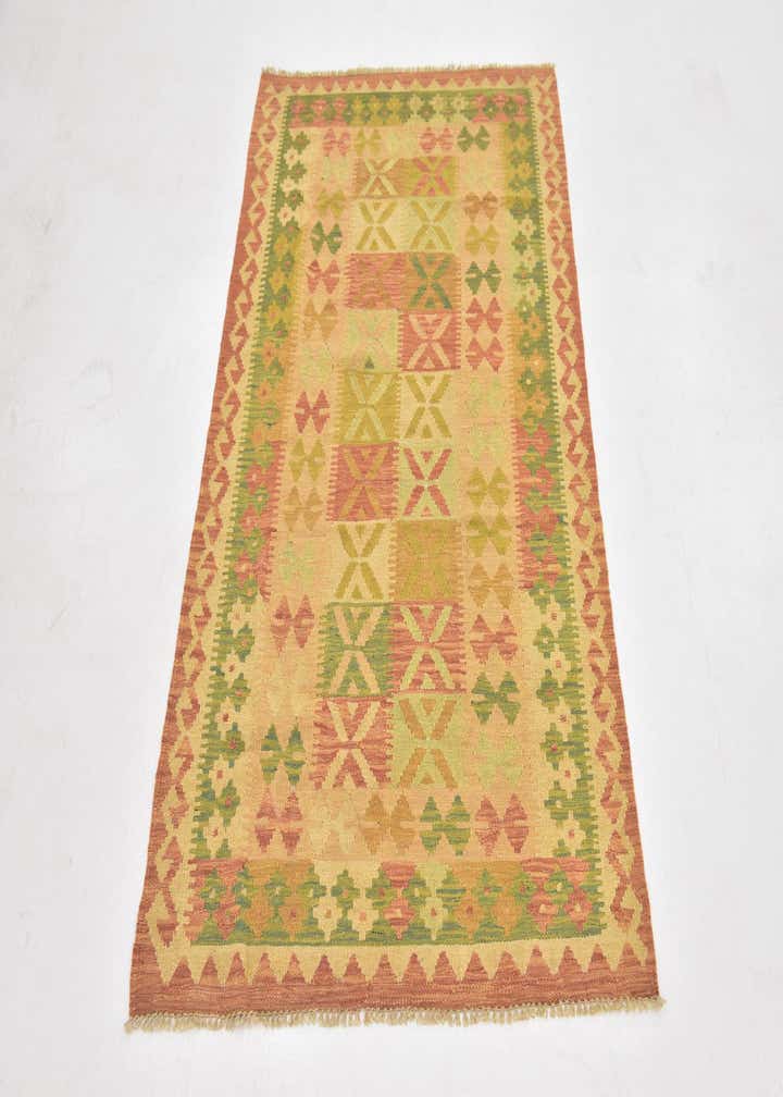 3' x 4' 9 Hand Woven Kilim Waziri Wool Rug